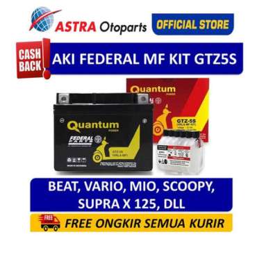 Aki QUANTUM FEDERAL PARTS BATTERY GTZ 5S Kit FP-GTZ-5Skit-B