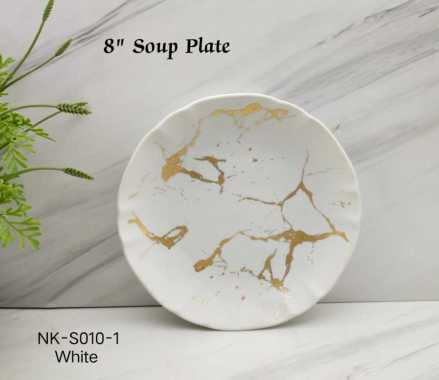 Soup Plate Piring Sup 8" NK-S010 NK-S010-1 WHITE
