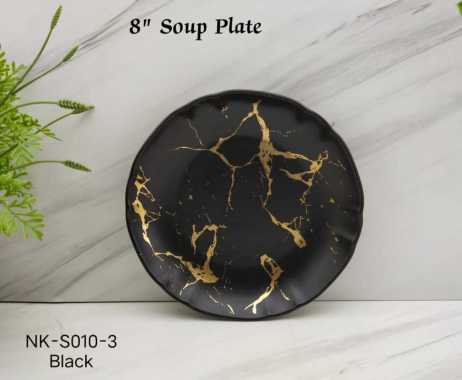 Soup Plate Piring Sup 8" NK-S010 NK-S010-3 BLACK