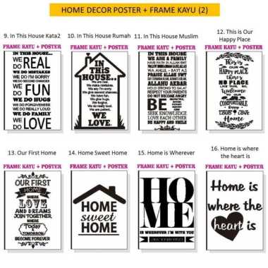 Home Decor Frame Kayu Poster Spanram Motivasi Quotes Hiasan Kantor Kat