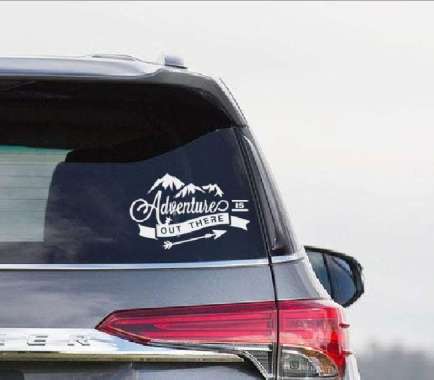 Stiker Adventure Out There Sticker Mobil Kaca Jejak Petualang Outdoor