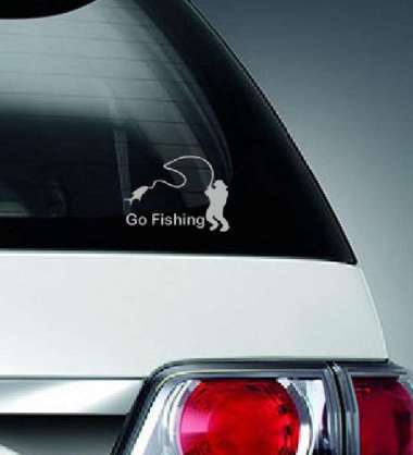 Stiker Go Fishing Community Kaca Mobil Belakang Cutting Sticker Club