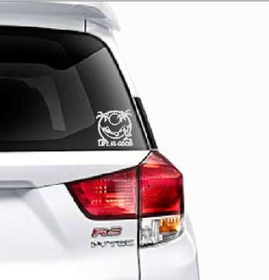 Stiker Life Good Kaca Mobil Belakang Cutting Sticker Motor Unik Lucu