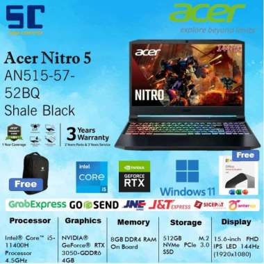 Acer Nitro 5 AN515-57-52BQ i5-11400H/8GB/512GB/RTX3050/Win11+OHS2021