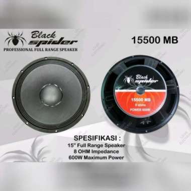Speaker Woofer Black Spider 15500 MB 15 Inch ORI Komponen Black Spider