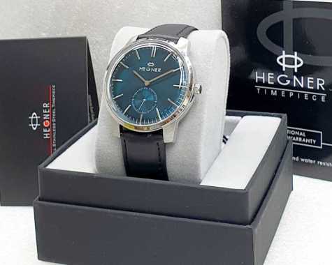Jam Tangan Hegner Pria ORIGNAL Tanggal Aktif Strap Kulit Free Box dan Garansi H82347 HItam 6