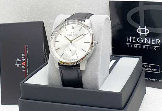 Jam Tangan Hegner Pria ORIGNAL Tanggal Aktif Strap Kulit Free Box dan Garansi H82347 HItam 7