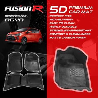 Fusion R Karpet Mobil 5D Agya / Premium Car Carpet Carbon New Model