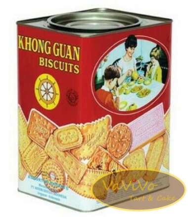 Khong Guan Assorted Red Segi / Khong Guan Kaleng Besar 1600 gram