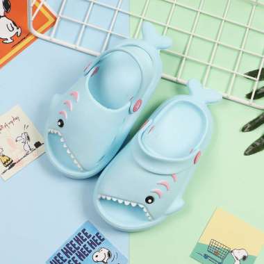 OEM ONE-S41 Sandal Hiu Anak Anti Slip Karakter Bayi Hiu Lucu Bisa Untuk Cewek Cowok / Selop Sendal A