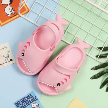 OEM ONE-S41 Sandal Hiu Anak Anti Slip Karakter Bayi Hiu Lucu Bisa Untuk Cewek Cowok / Selop Sendal A