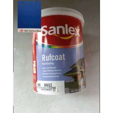 cat genteng roof paint rufcoat roof coating sanlex warna marina blue