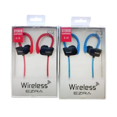 EZRA E-19 Wireless Earphone biru