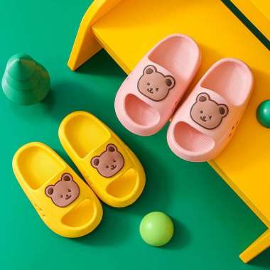 OEM ONE-S45 Sandal Anak Perempuan Laki Laki Model Slip On Motif Beruang Anti Slip / Sandals Bear Bab