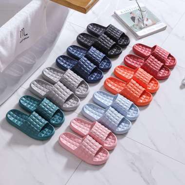 OEM SK-S36 Sandal Slop Rumah Kamar Mandi / Sendal Selop Polos Karet Empuk Import Busa EVA Tebal Kore
