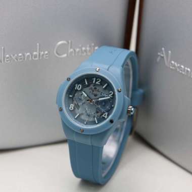 Jam Tangan Wanita Alexandre Christie AC2A02BF Passion Rubber Strap Navy Blue
