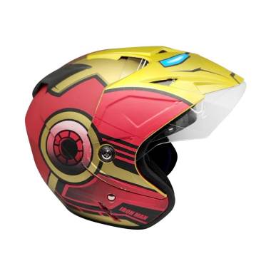 BXP Marvel Ironman Avengers Helm Half Face S MERAH