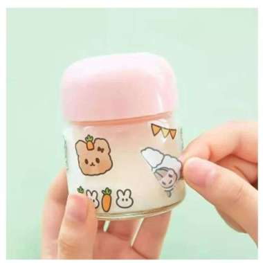 Stiker Aesthetic Lucu Transparant 1 Kotak 100 Lembar