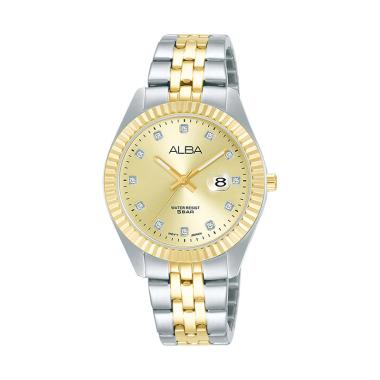 ALBA Prestige AH-7T44X1 Analog Casual Jam Tangan Wanita Silver Gold