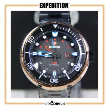 Jam Tangan Pria EXPEDITION Original E 6727 MD BLACK ROSEGOLD