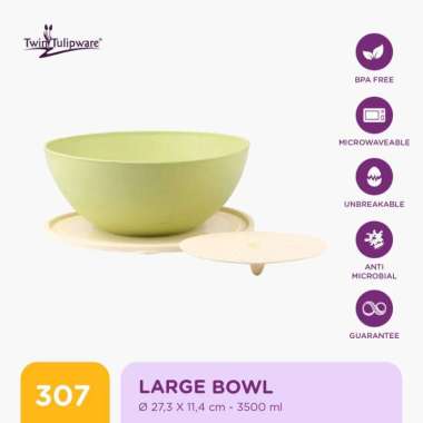 Mangok Saji Twin Tulipware Large Bowl (3500 ml) Avo