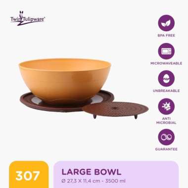 Mangok Saji Twin Tulipware Large Bowl (3500 ml) Golden Lady