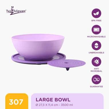 Mangok Saji Twin Tulipware Large Bowl (3500 ml) Vio