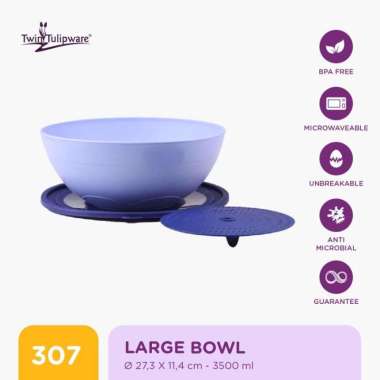 Mangok Saji Twin Tulipware Large Bowl (3500 ml) Blue Diamond