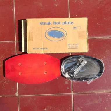 hotplate oval/piring steak oval/stik piring