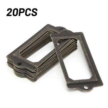 Promo 20pcs Frame Label Tag Holder Kartu Untuk Laci Lemari ...