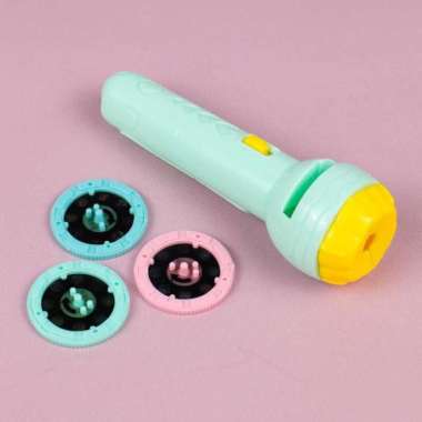 Mainan Anak Senter Lampu Proyektor Bergambar Kartun Hijau