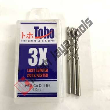 Mata Bor Besi 4 mm TOHO HSS Cobalt Stainless