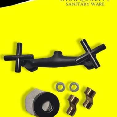 kran shower panas dingin hitam stainless / kran shower black