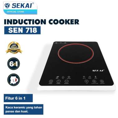 SEKAI Kompor Induksi Listrik Low Watt 1 Tungku / Electric Stove 1 Furnaces 400 Watt - SEN 718