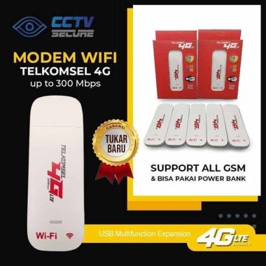 Telkomsel USB GSM Modem Wifi [300 Mbps/ 4G LTE] PUTIH