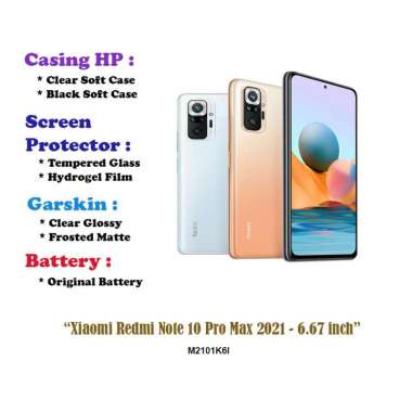 Xiaomi Redmi Note 10 Pro Max 2021 - 6.67 inch - Case - Screen Protector - Battery - Dll Army Case
