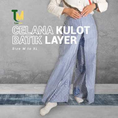 CELANA KULOT BATIK LAYER WANITA CELANA PANJANG TUMPUK Batik