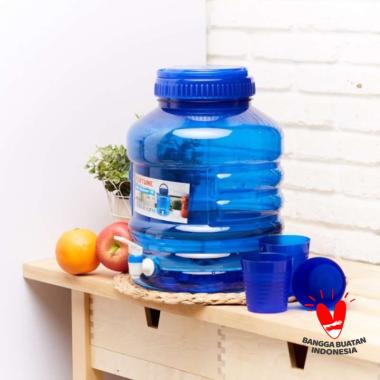 CPM Fortune Water Dispenser Air 5 Liter Set 4 Pcs Gelas Galon Plastik TERBAIK Multicolor