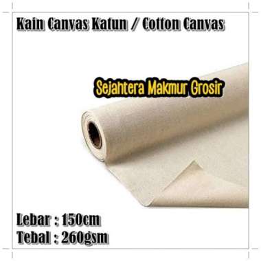 Kain Kanvas Katun / Cotton Canvas / Bahan Tas Kanvas / Kanvas Lukis