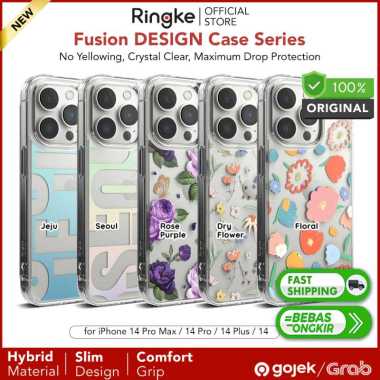 Ringke Fusion DESIGN Case iPhone 14 Pro Max / 14 Pro - Soft Clear Casing Premium Original iPhone 14