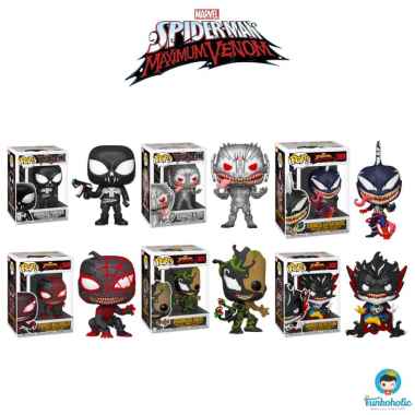 Funko PO Marvel - Spider Man Maximum Venom  Set Promotion Action Figure [6 items]
