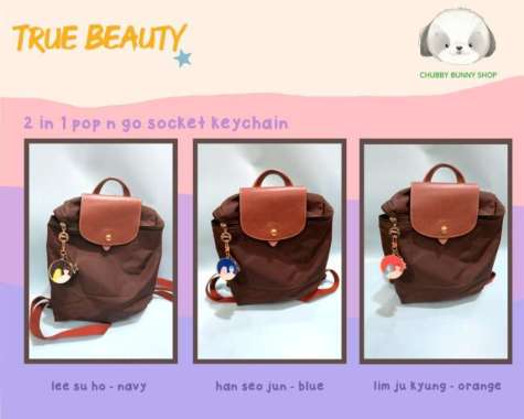 True Beauty Gantungan Kunci Akrilik Phone Grip 2 in 1 Fan Art Keychain