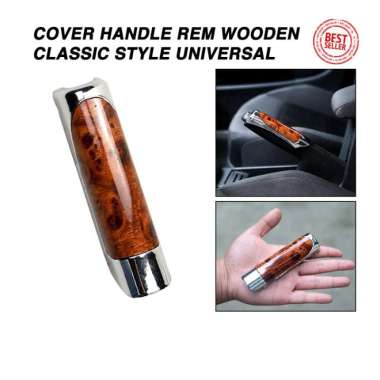 Cover Rem Tangan Mobil Wooden Motif Kayu Case Hand Brake UNIVERSAL TOP
