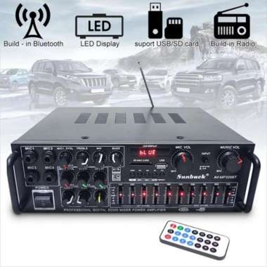 Sunbuck Audio sistem Amplifier Karaoke Home Theater FM Radio BT 2000W