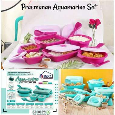 prasmanan set plastik murah Prasmanan set Aquamarine KWB0 +4 Sendok