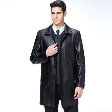 Jaket Kulit Kambing Asli Garut Jaket Kulit Jubah Panjang Elegant S-20 XL