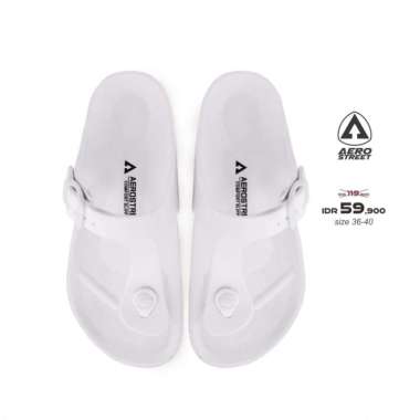 Aerostreet 36-40 Rhea Putih - Sandal Jepit Pria Wanita ADBAA 37