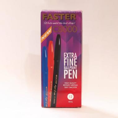 Faster C8000 0.7mm Ballpoint - Black hitam