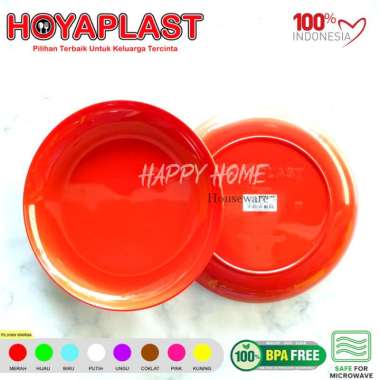 HOYAPLAST 1/2 & 1 Lusinan Piring Bulat Makan 2 Ukuran 9in & 10in Warna 9IN 1 Lusin Merah