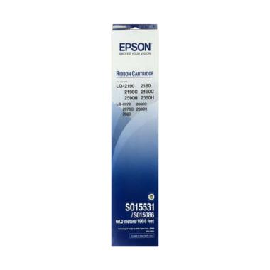 Epson S015531 S015086 Ribbon Cartridge Printer Refill for Epson LQ-2180 or LQ-2190 [Original] HITAM 